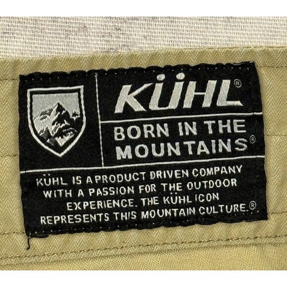 KUHL Mens Cargo Hiking Shorts Sz 36 Brown Khaki Vintage Patina Dye Trail Outdoor - Picture 12 of 16